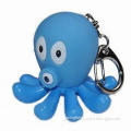 Plastic Cartoon Keychain with Music and Light, Ideal for Holiday Decoration and Gifts